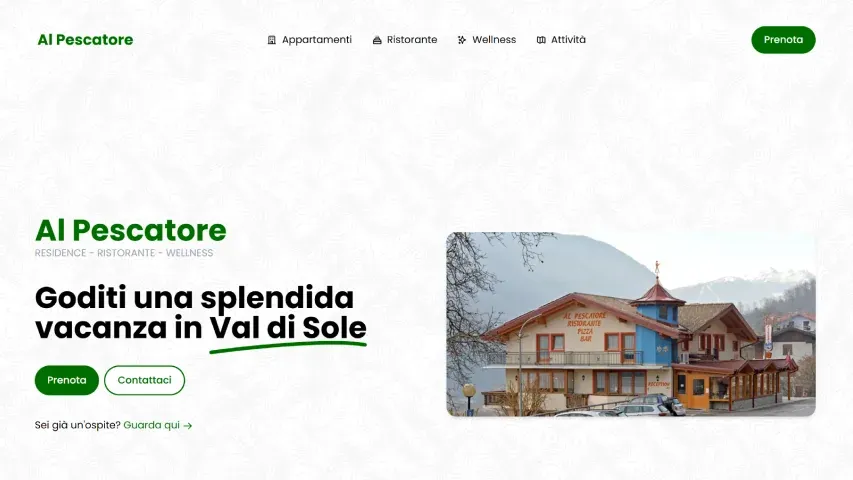 Al Pescatore Website