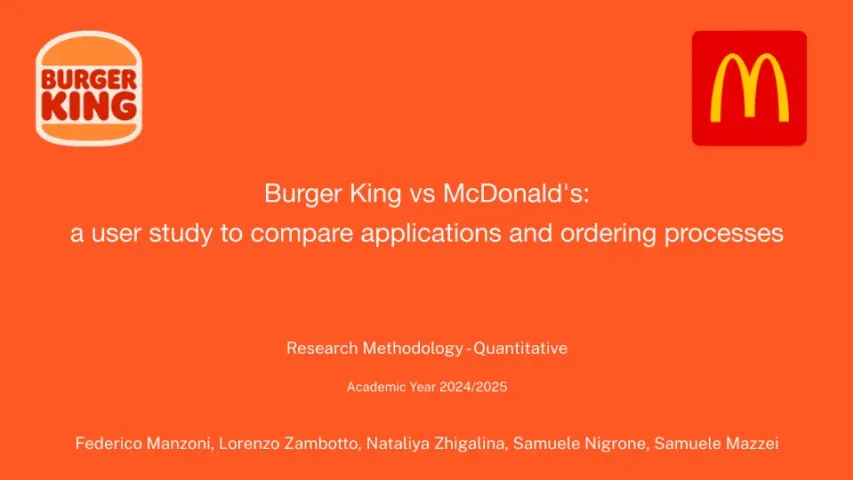 McDonalds vs Burger King Usability Study