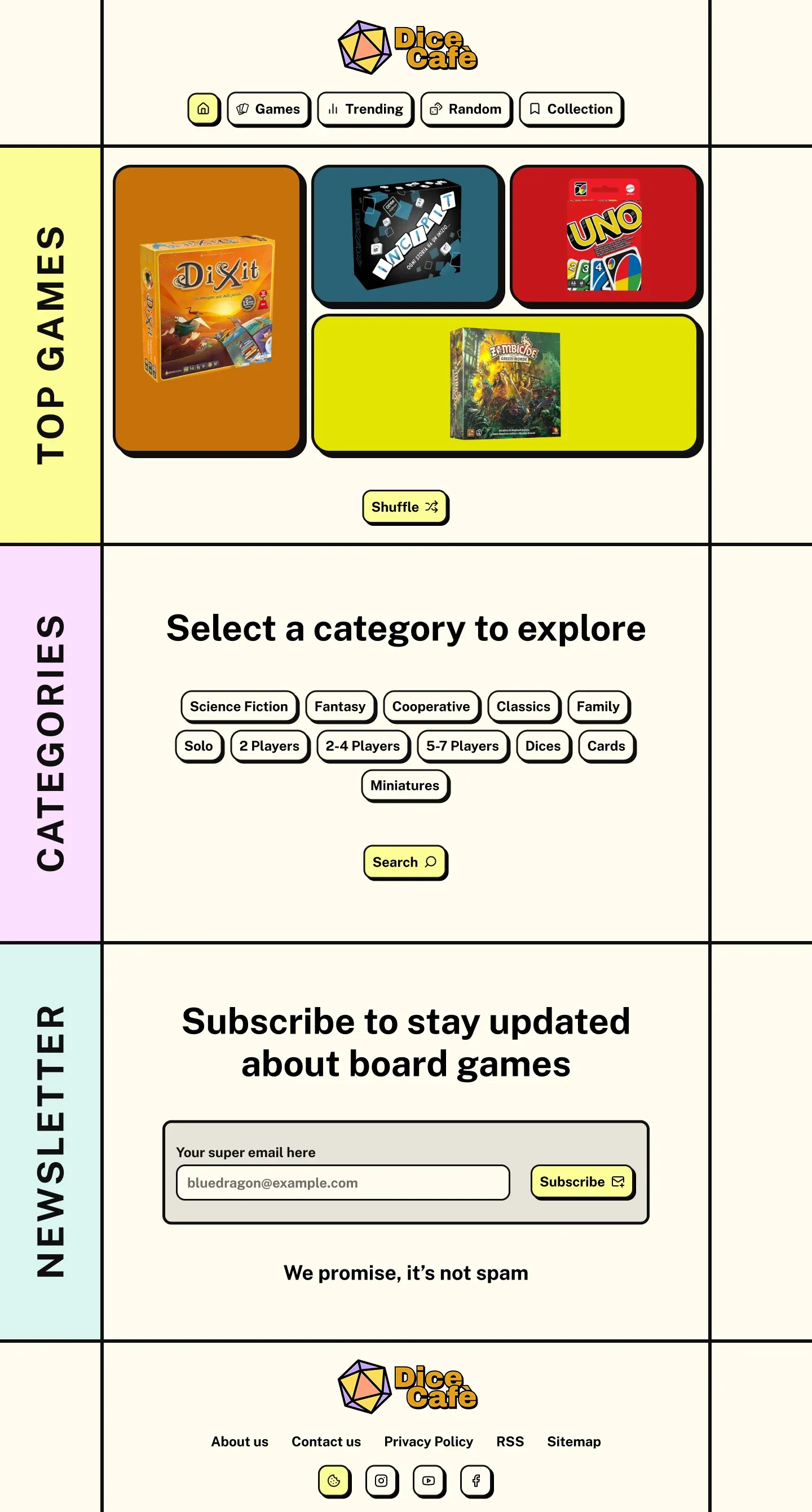 Dice Cafè High-Fidelity Prototype